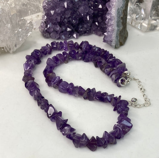 Sterling silver amethyst necklace
