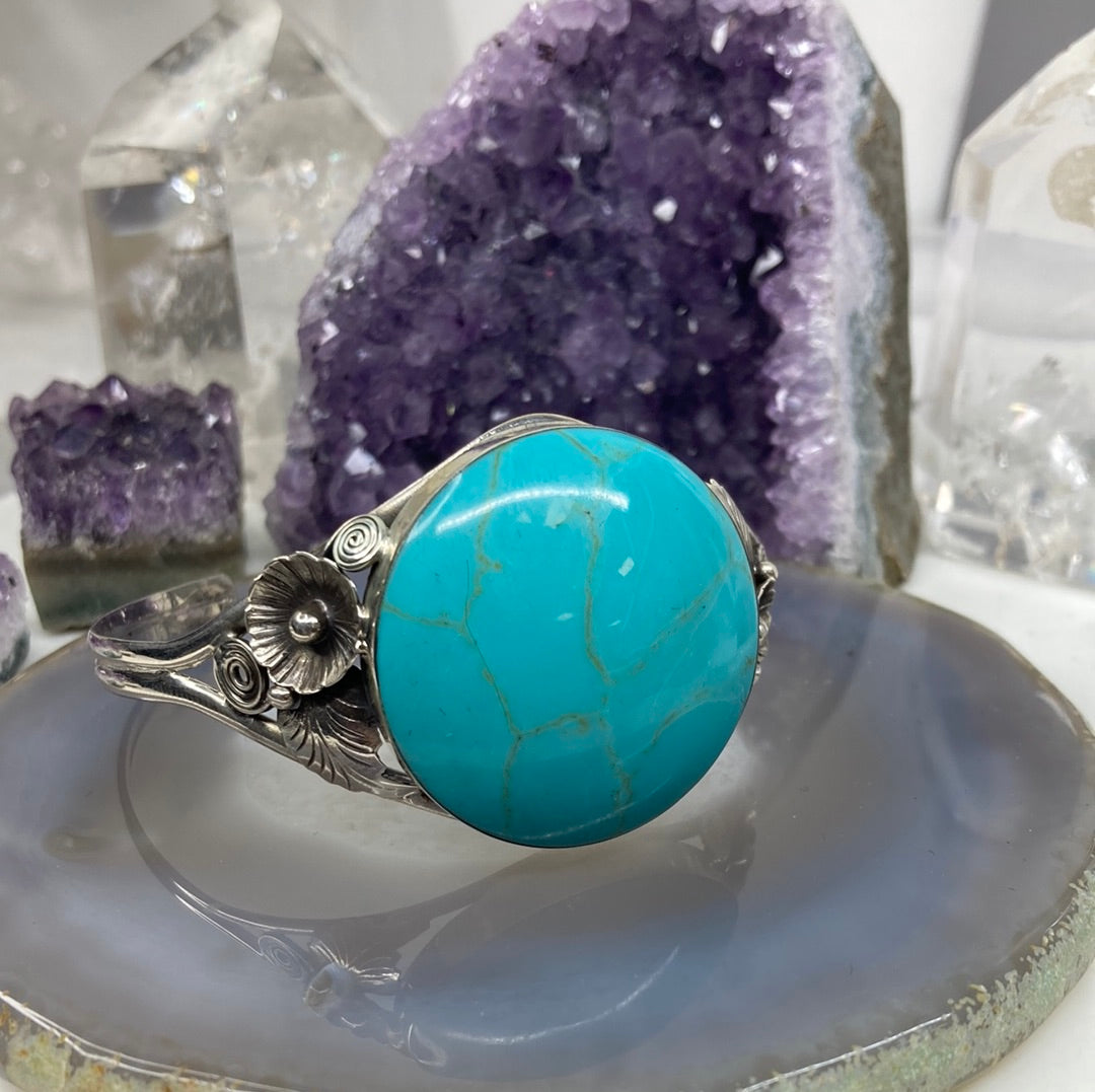 Sterling silver turquoise cuff bracelet